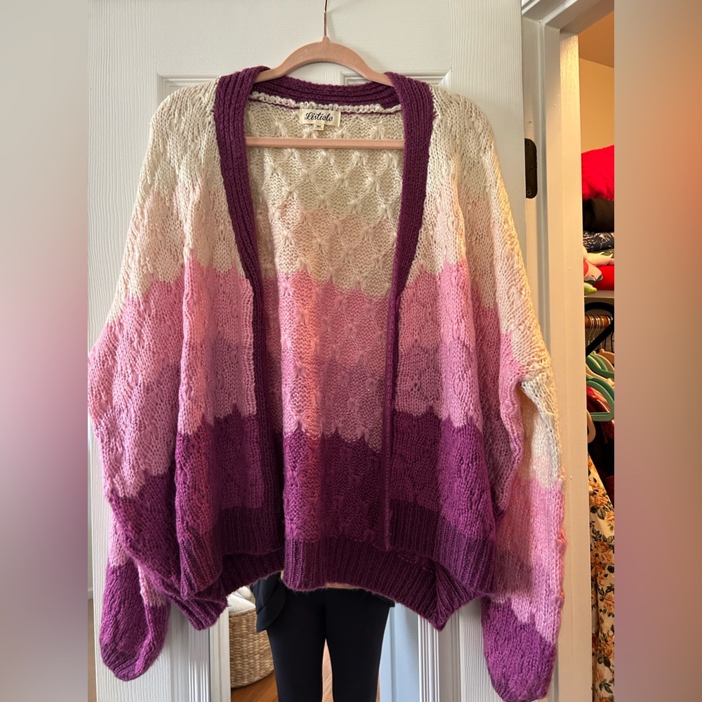 Purple ombré cardigan